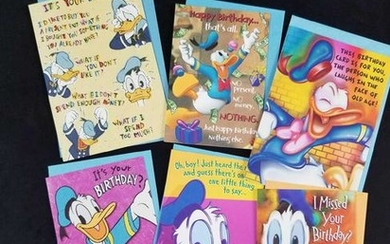 Disney Donald Duck Lot Of Eight Birthday Cards