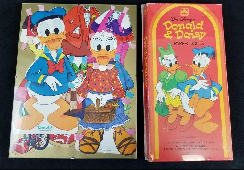 Donald and Daisy Duck Paper Dolls 1984 lot of 2