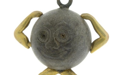 Early 20th century 9ct gold 'touch wood' charm.