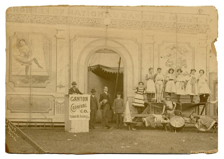 Early American Carnival Photograph, Savannah, Georgia.
