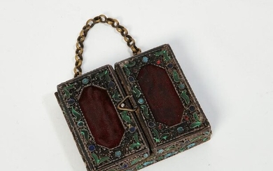 Eastern Orthodox miniature enameled triptych