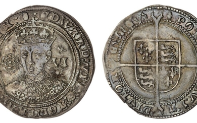 Edward VI (1547-1553), Third Period, Fine Silver Issue, Sixpence, 1551-1553