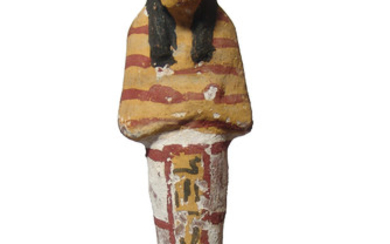 Egyptian terracotta painted ushabti, New Kingdom