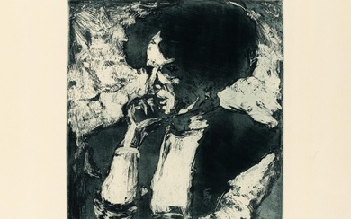 Emil Nolde (1867 Nolde - Seebüll 1956) – Frau mit dunklem Haar