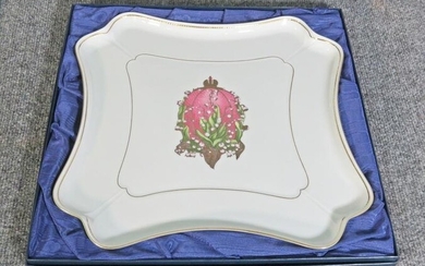 FABERGE LILLIES OF THE VALLEY EGG PLATTER