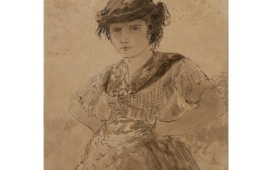 FÉLIX ZIEM (1821-1911) PORTRAIT D'ANGELINA À