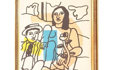 FERNAND LEGER, 'Figure Composition', lithograph, signed in t...