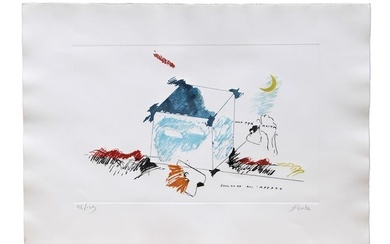 FESTA Tano, Luna per Anita. Scultura all'aperto, 1978, etching and aquatint, cm 50x70