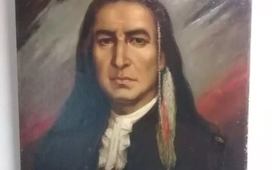 FINE American Native - Oil Canvas Painting / ATTRIB to Joseph Henry Sharp