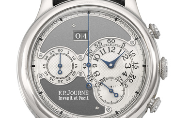 F.P. JOURNE. AN IMPORTANT PLATINUM LIMITED EDITION AUTOMATIC FLYBACK CHRONOGRAPH...