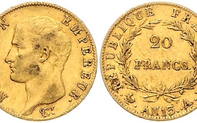 FRANKREICH, Napoleon I. Bonaparte, 1804-1814, 1815, 20 Francs AN 13 (=1804/05) A, Paris