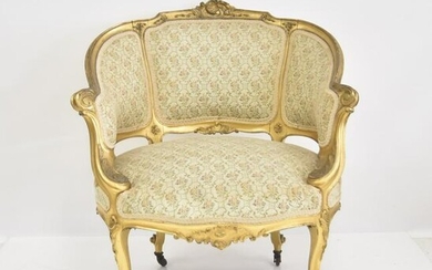 FRENCH LXV STYLE BERGERE CHAIR
