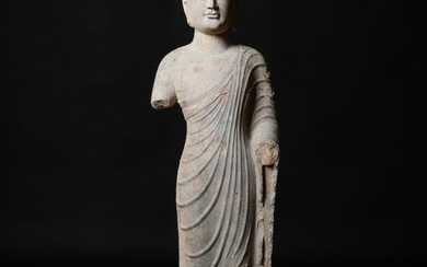 Fine and Large Chinese Limestone Figure of Buddha