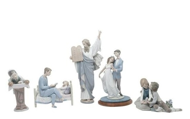 Five Lladro Figures with Boxes.