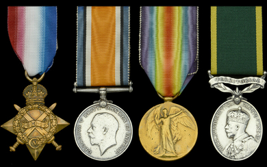 Four: Corporal J. T. Champs, East Kent Regiment 1914-15 Star (1682 Pte....