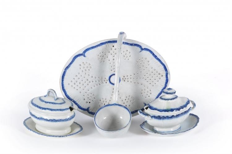 Four items of Staffordshire pearlware