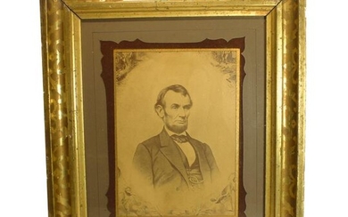Framed A. Lincoln Albumen