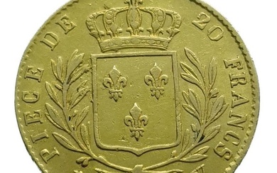 France. 20 Francs 1815-W Louis XVIII