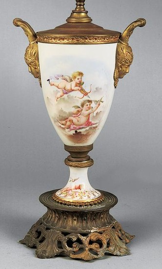 French Gilt Bronze-Mounted Porcelain Vase