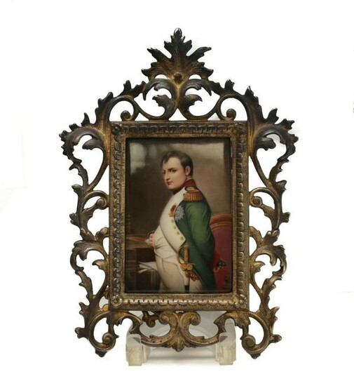 French Napoleon Bonaparte Porcelain Plaque, c1900