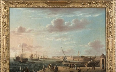 French painter 18th century 40x61 cm.