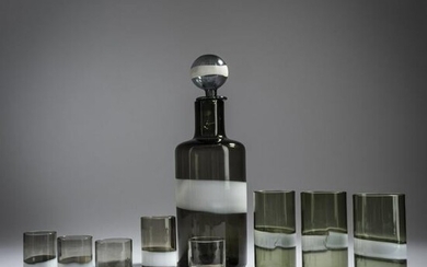 Fulvio Bianconi, 'A fasce' bottle with stopper and