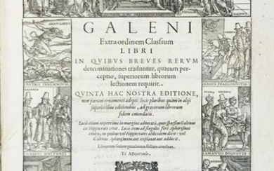 GALENUS. Galeni Omnia quae extant opera in Latinum