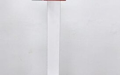GEORGE D'AMATO Minimalist Enameled Steel Sculpture. Red