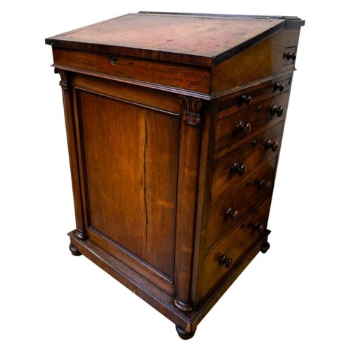 GOOD WILLIAM IV ROSEWOOD DAVENPORT IN THE MANNER OF GILLOWS ...