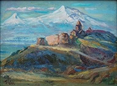 G,Vardanyan: Landscape with mountain Ararat