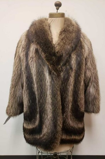 Genuine G and M Italian Raccoon Fur Coat