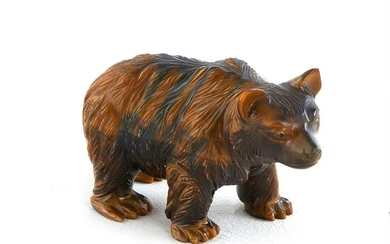 Georg O. Wild carved tiger's-eye bear