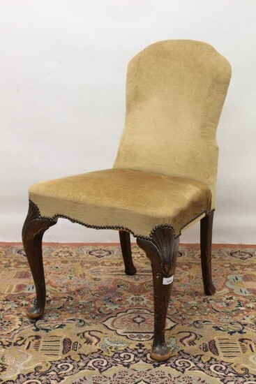 George I style upholstered side chair