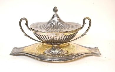 George III Sheffield Silver Plate Soup Tureen