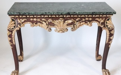Georgian Manner Console Table with Marble Top