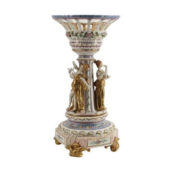 German Style Porcelain Figural Compote.