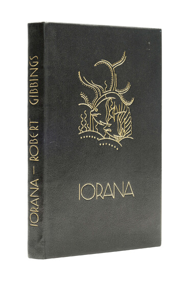 Gibbings (Robert) Iorana! A Tahitian Journal, first edition, bound in black morocco, gilt, 1932 & others illustrated by Gibbings (17)