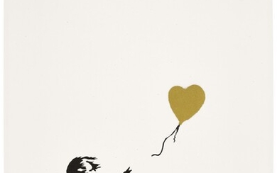 Girl with Balloon – Colour AP (Gold) | 《手持氣球的女孩》 - 藝術家自留彩色版（金色）