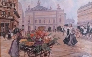 Giuseppe De Sanctis -Napoli 1858-1924 - Boulevard Parigino