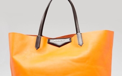 Givenchy Orange/Brown Leather Antigona Large