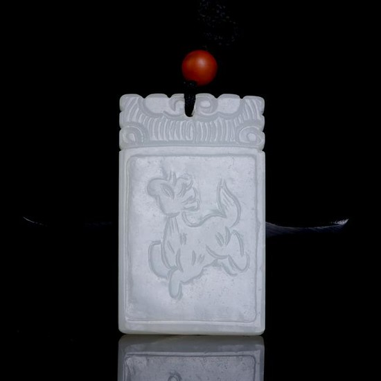 Good Chinese Carved Jade Plaque