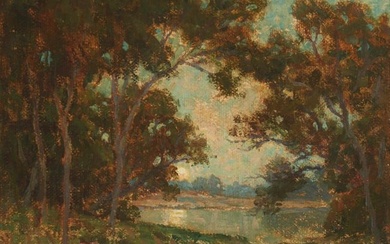 Granville Redmond (1871-1935), Landscape with eucalyptus groves