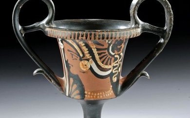 Greek Apulian Pottery Kantharos w/ Ladies of Fashion
