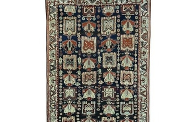 Hand-Knotted Antique Persian Kurdish Full Pile Exc Cond