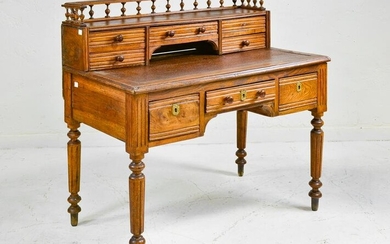 Henri II Style Oak Desk