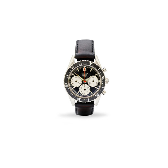 Heuer. A rare stainless steel chronograph wristwatch
