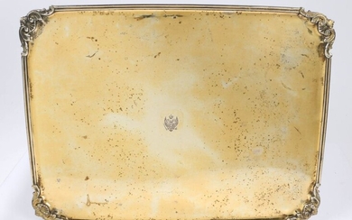 House of Romanov, A Fine Russian silver gilt tray, 18th Century, assay mark for St. Petersburg