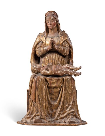 ITALIAN, MID-15TH CENTURY, THE VIRGIN AND CHILD ENTHRONED