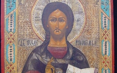Icon, Christ Pantocrator - Wood - Second half 19th century
