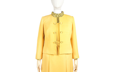 Imelda Staunton (as the Queen): A jacket and dress ensemble...